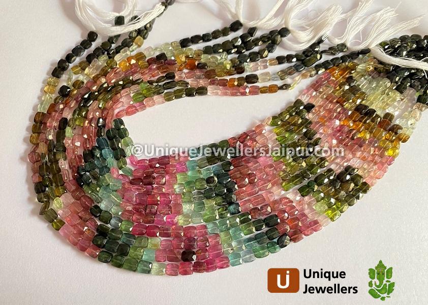 Tourmaline Far Faceted Chicklet Beads