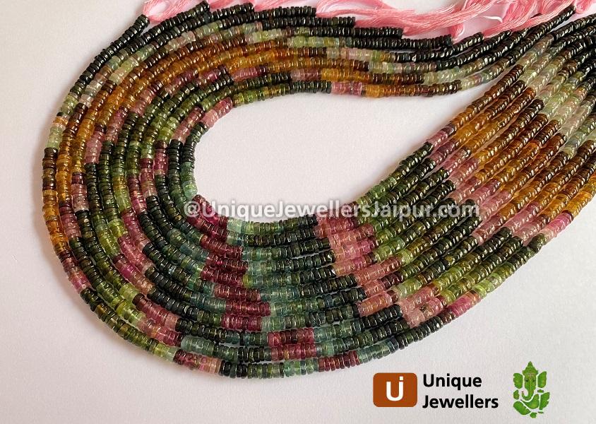 Tourmaline Smooth Tyre Beads