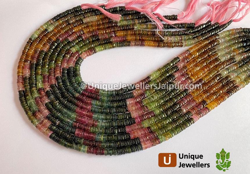 Tourmaline Smooth Tyre Beads