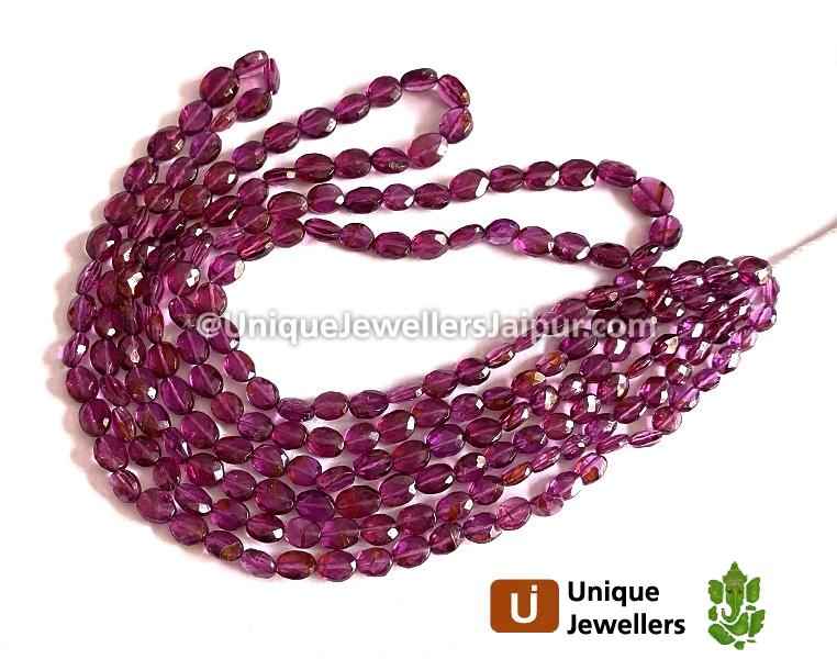 Rhodolite Purple Garnet Faceted Oval Beads