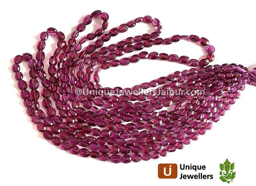 Rhodolite Purple Garnet Faceted Oval Beads