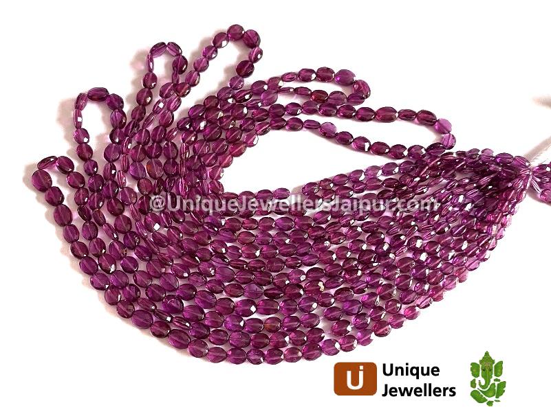 Rhodolite Purple Garnet Faceted Oval Beads