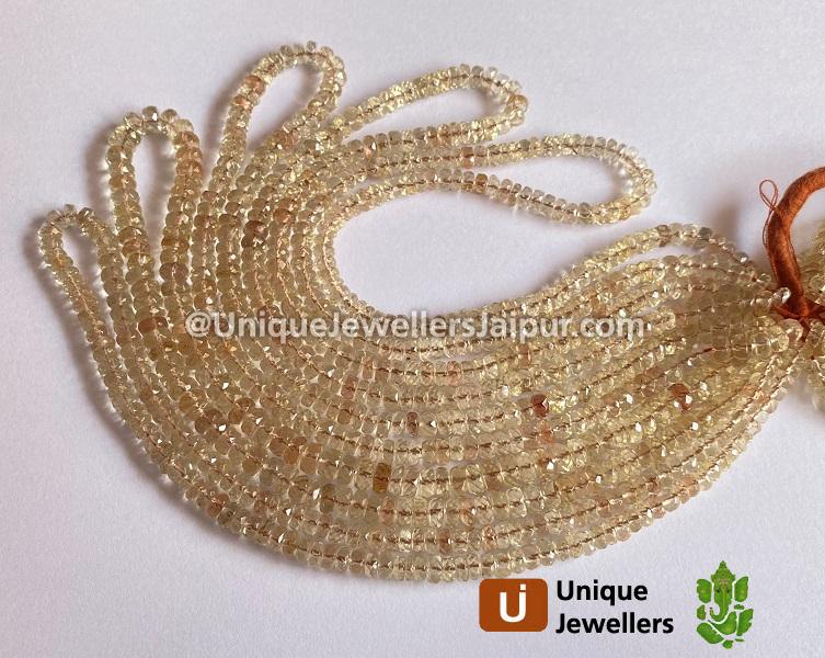 Oregon Sunstone Faceted Roundelle Beads