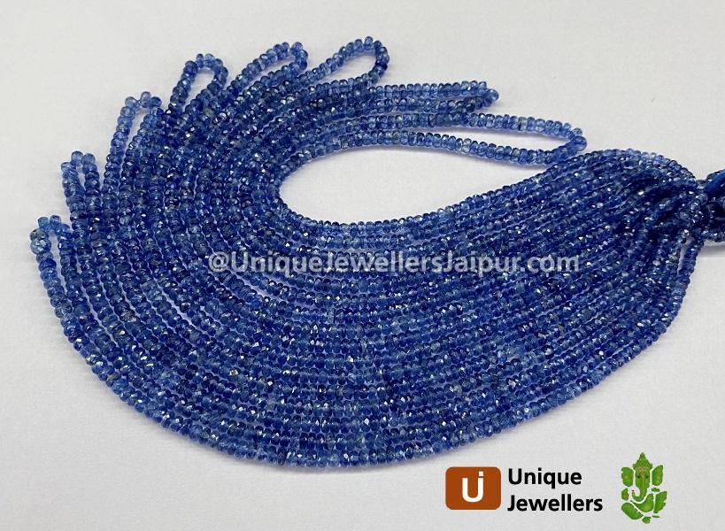 Kyanite Faceted Roundelle Beads