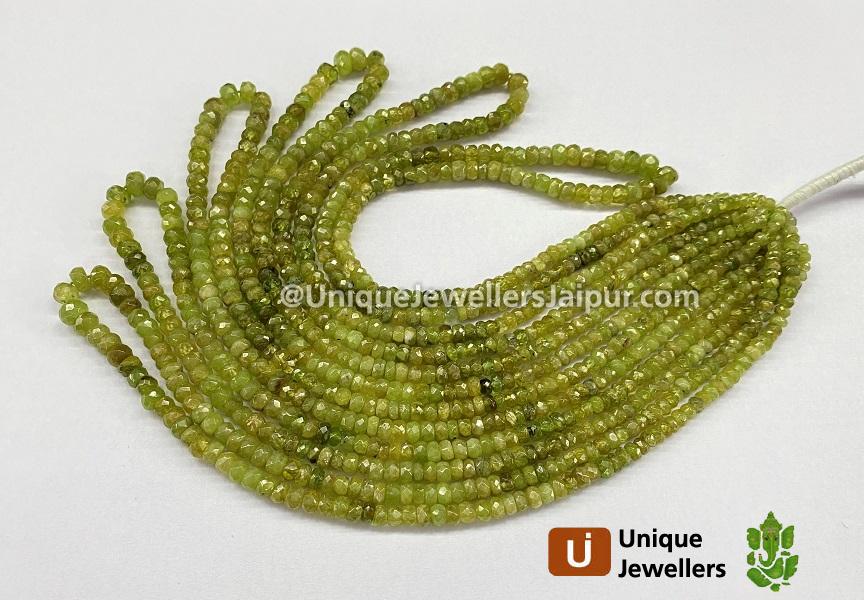 Sphene Shaded Faceted Roundelle Beads