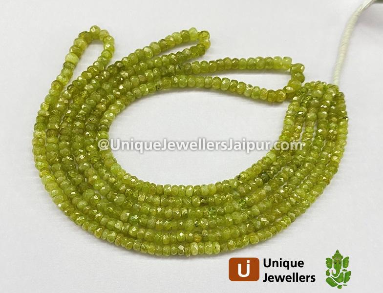 Sphene Faceted Roundelle Beads