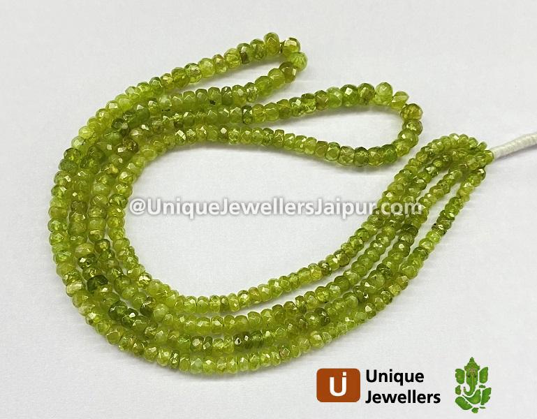 Sphene Faceted Roundelle Beads