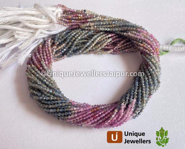 Multi Sapphire Micro Cut Beads