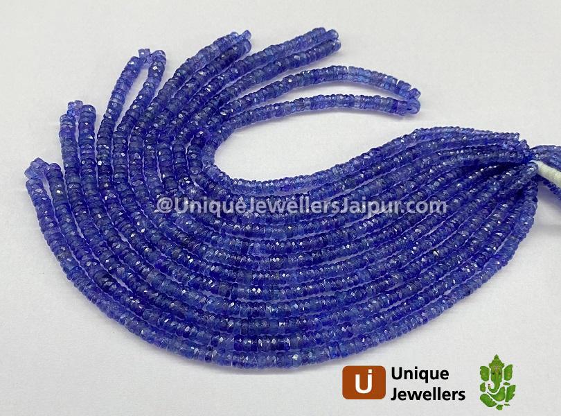 Tanzanite Faceted Tyre Beads