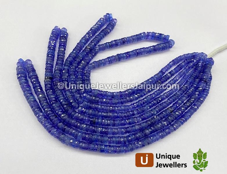 Tanzanite Faceted Tyre Beads