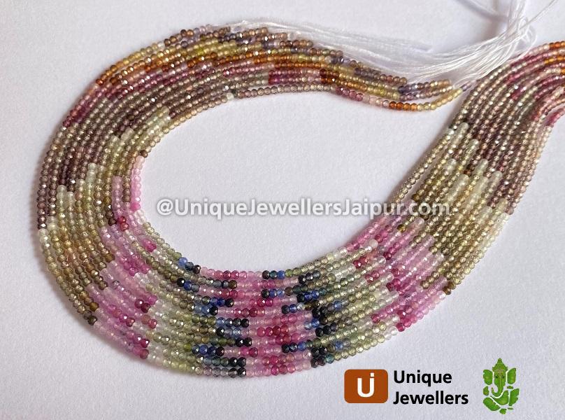 Multi Sapphire Micro Cut Beads