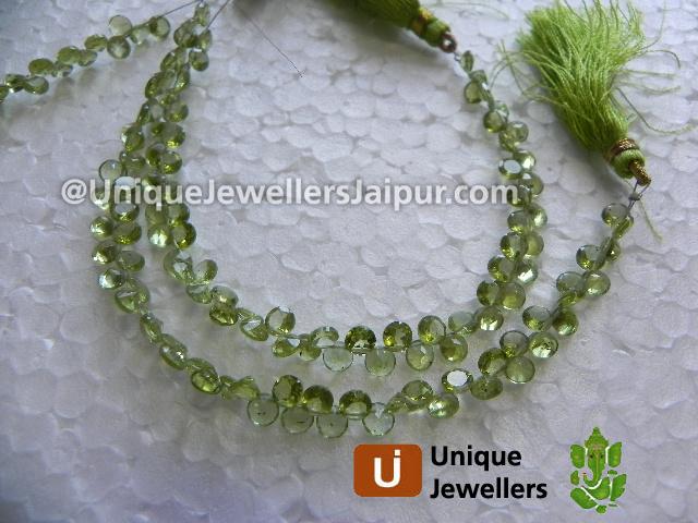 Peridot Cut Round Bead Beads