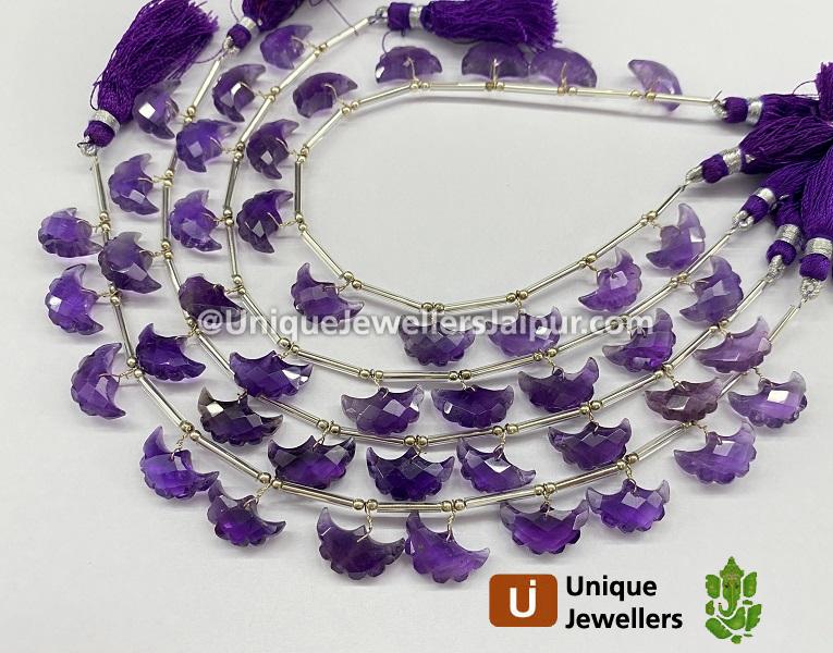 Amethyst Faceted Eagle Beads