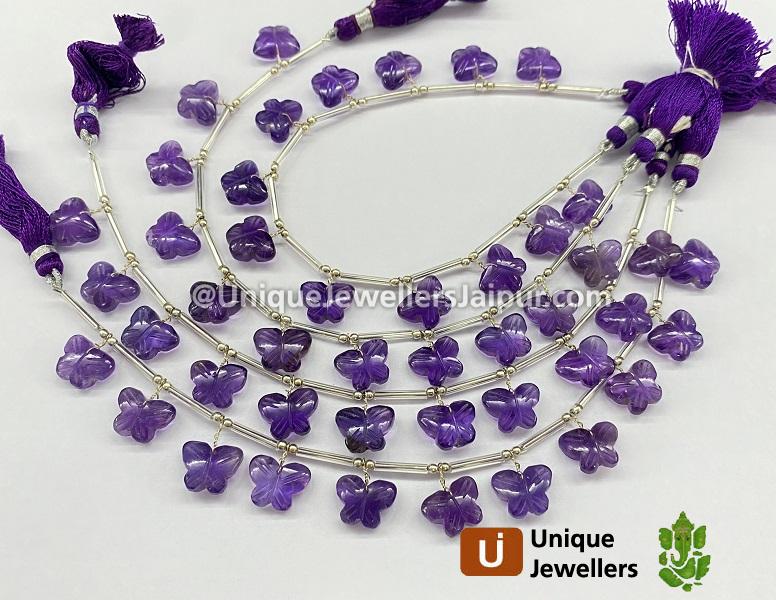 14.5mm Genuine Natural Purple Amethyst Crystal Beads Bracelet