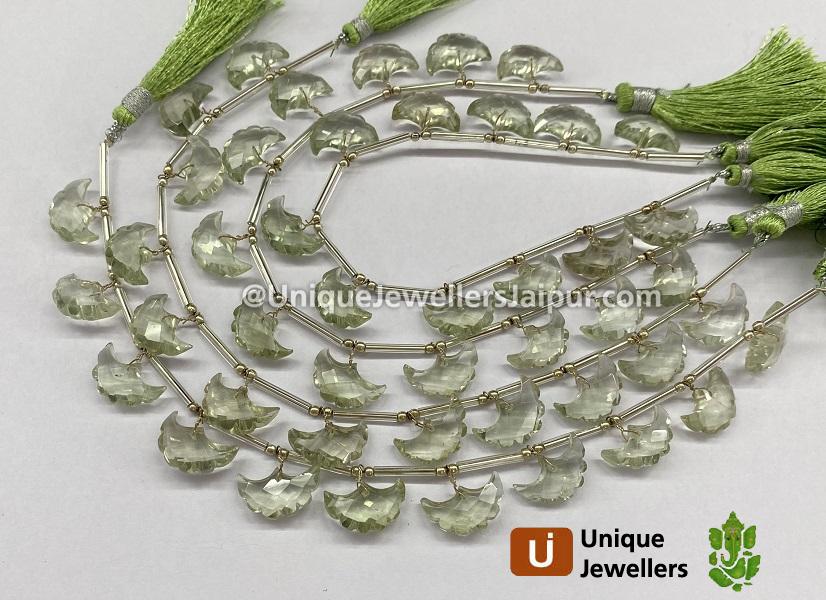 Green Amethyst Faceted Eagle Beads