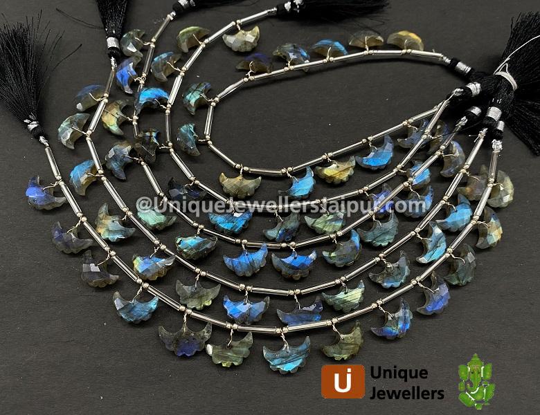 Labradorite Faceted Eagle Beads