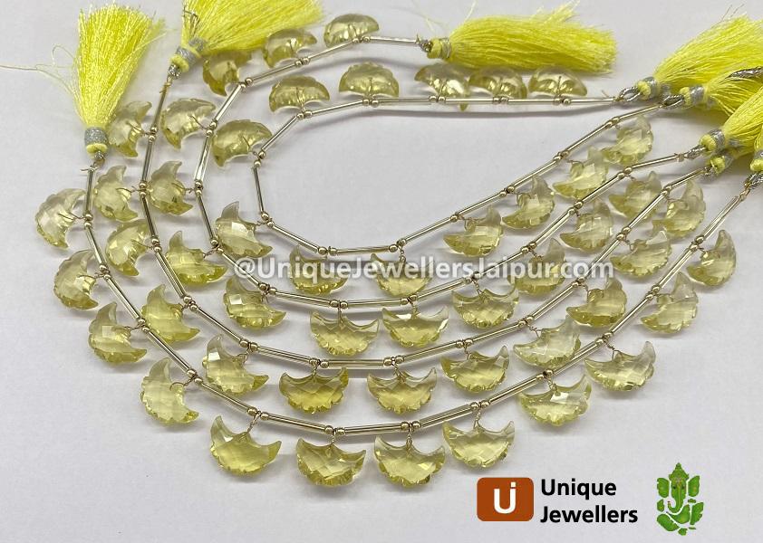 Lemon Quartz Faceted Eagle Beads