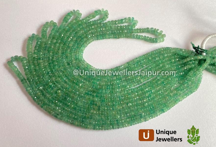 Emerald Faceted Roundelle Beads