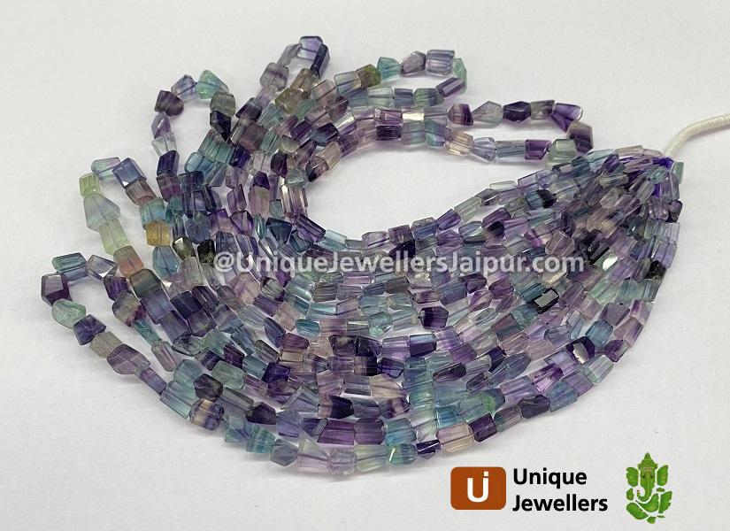 Fluorite Faceted Nuggets Beads