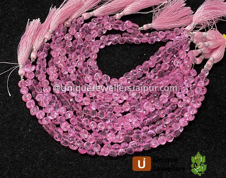 Pink Topaz Faceted Onion Beads