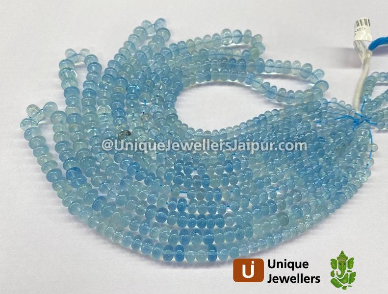 Aquamarine Stabillzed Smooth Roundelle Beads