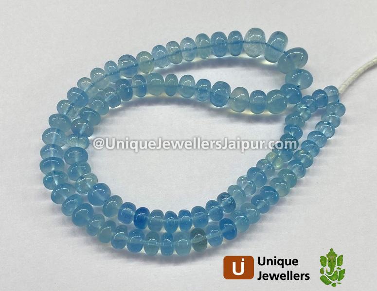 Aquamarine Stabillzed Smooth Roundelle Beads