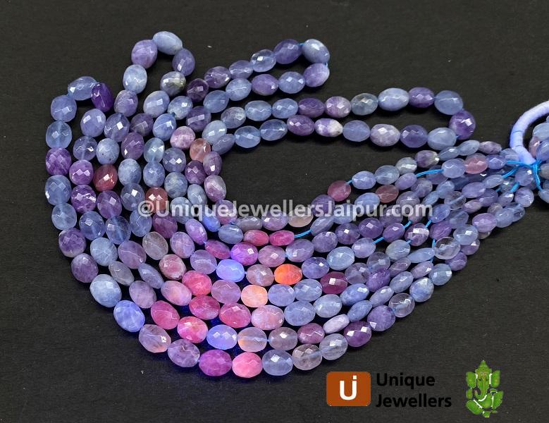 Hackmanite Faceted Oval Beads