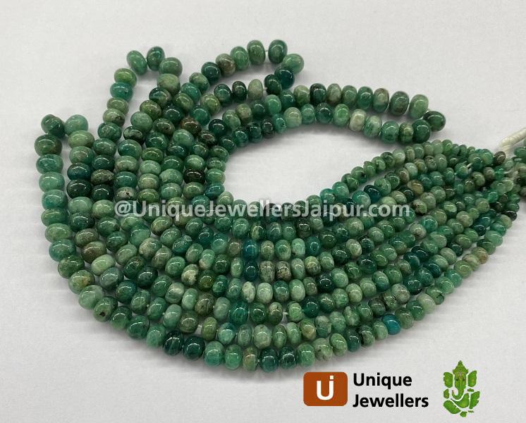 Green Hackmanite Smooth Roundelle Beads