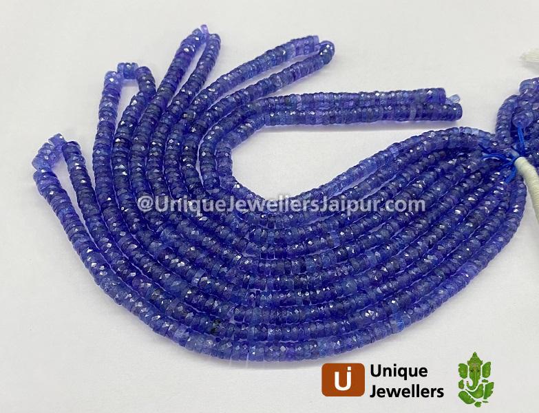 Tanzanite Faceted Tyre Beads