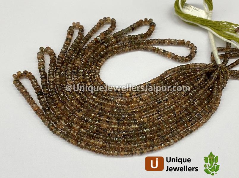 Andalusite Faceted Roundelle Beads