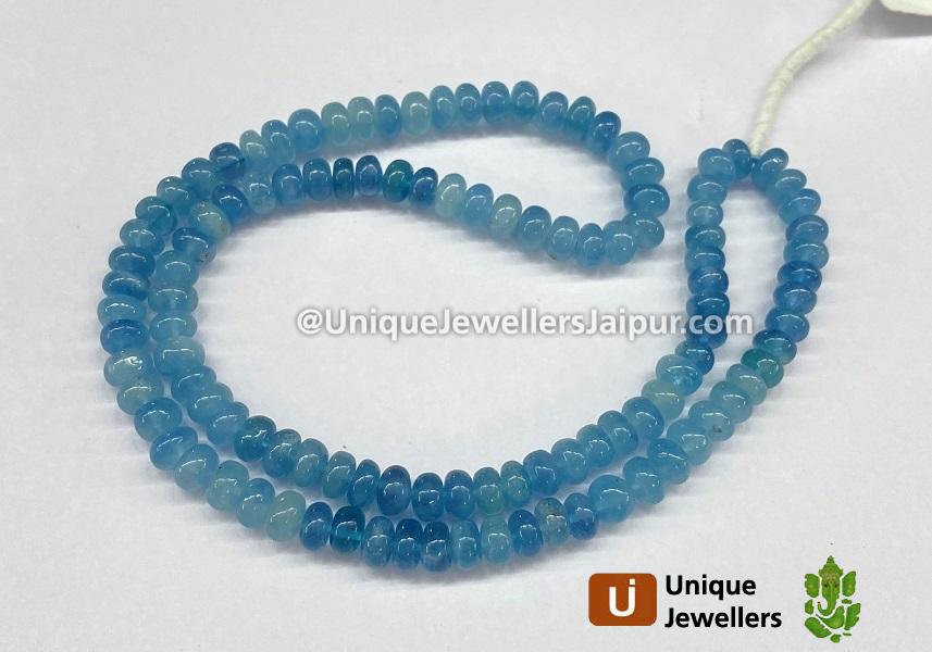 Aquamarine Stabilized Smooth Roundelle Beads