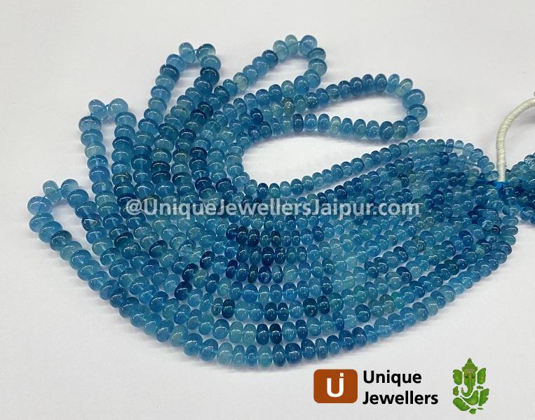 Aquamarine Stabilized Smooth Roundelle Beads