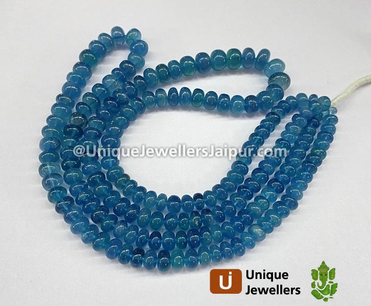 Aquamarine Stabilized Smooth Roundelle Beads