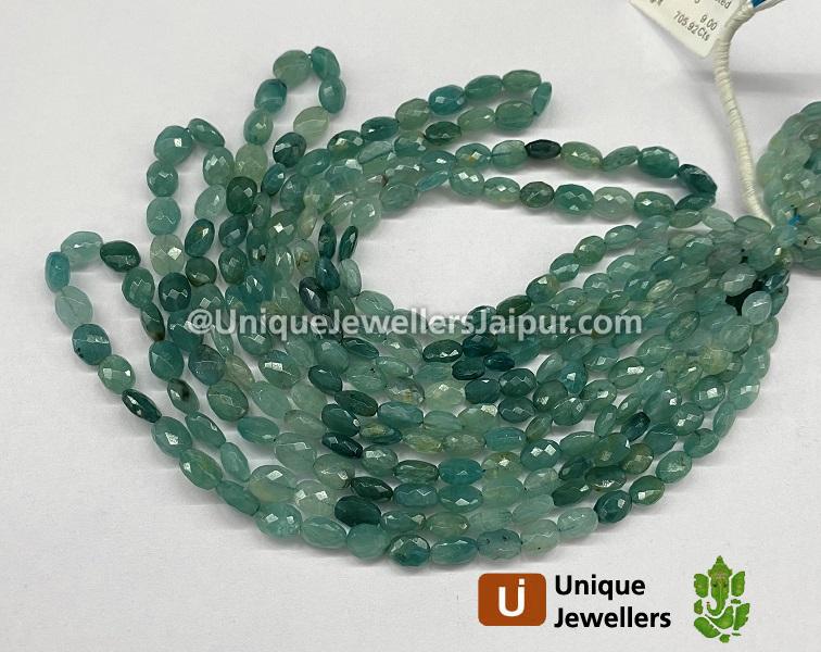 Grandidierite Shaded Faceted Oval Beads