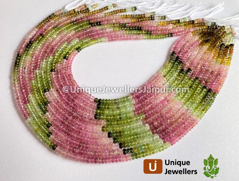 Tourmaline Smooth Roundelle Beads