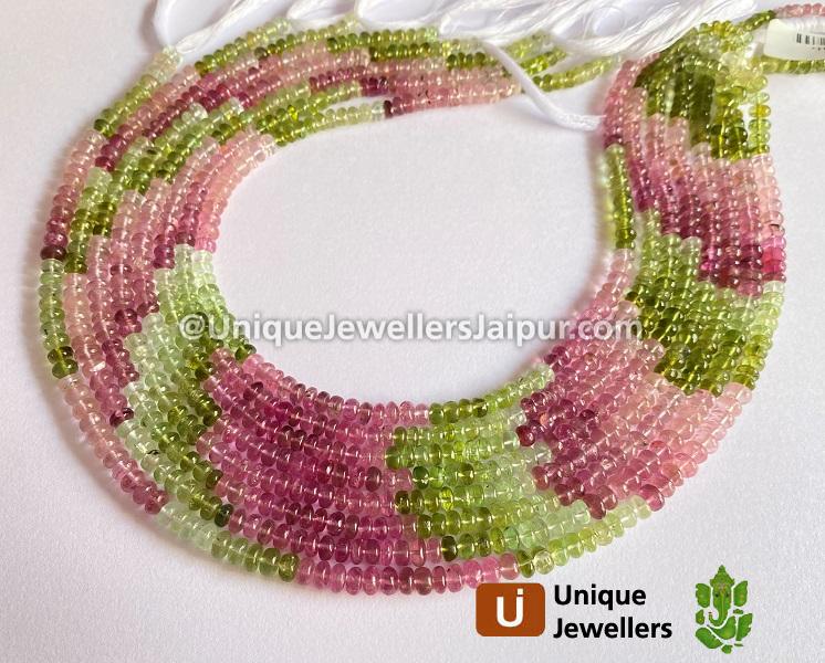 Tourmaline Smooth Roundelle Beads