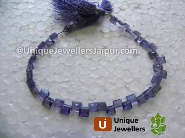 Iolite Cut Square Beads