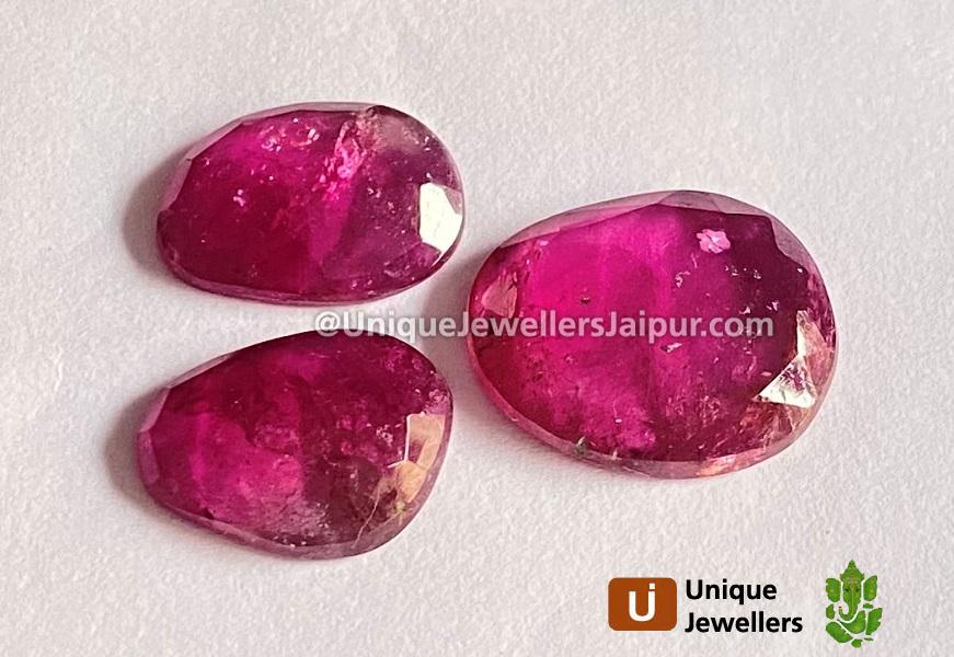 Rubelite Rose Cut Slices