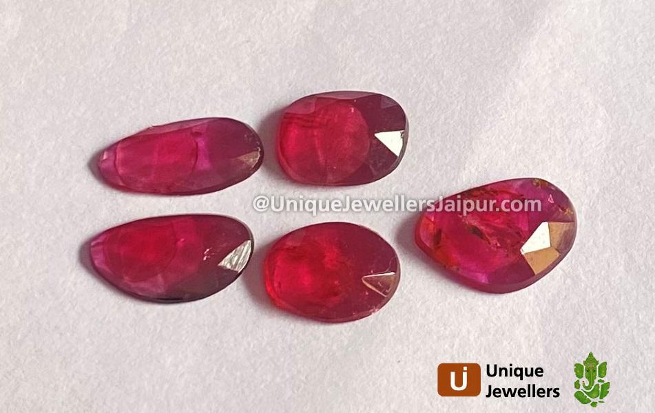 Rubelite Rose Cut Slices