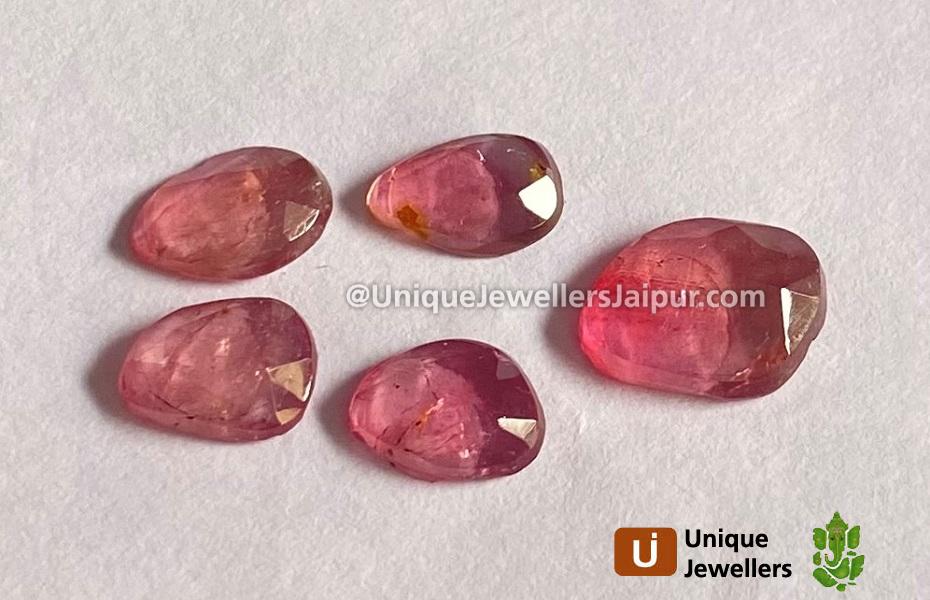 Rubellite Rose Cut Slices