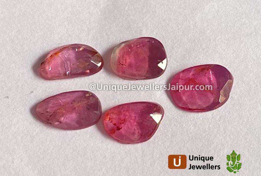 Rubelite Rose Cut Slices