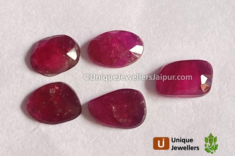 Rubelite Rose Cut Slices