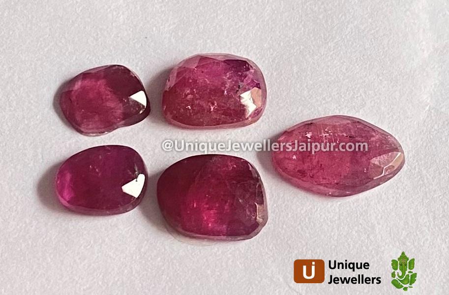 Rubelite Rose Cut Slices