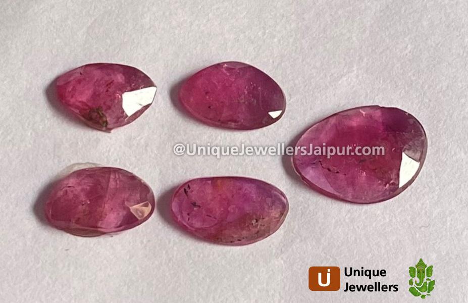 Rubelite Rose Cut Slices