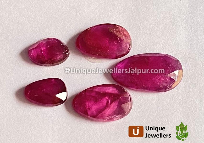 Rubelite Rose Cut Slices