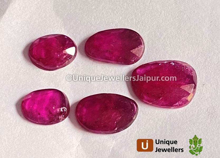 Rubelite Rose Cut Slices