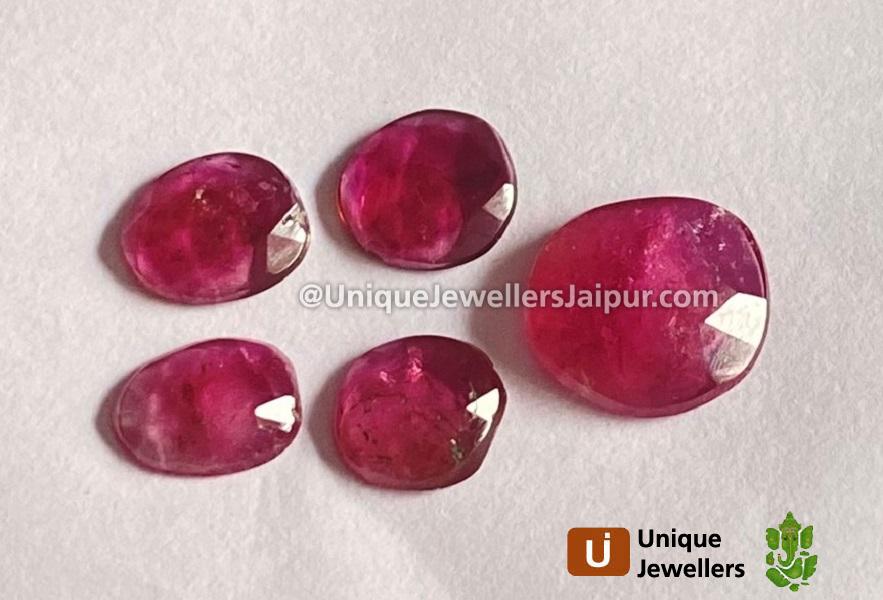 Rubelite Rose Cut Slices