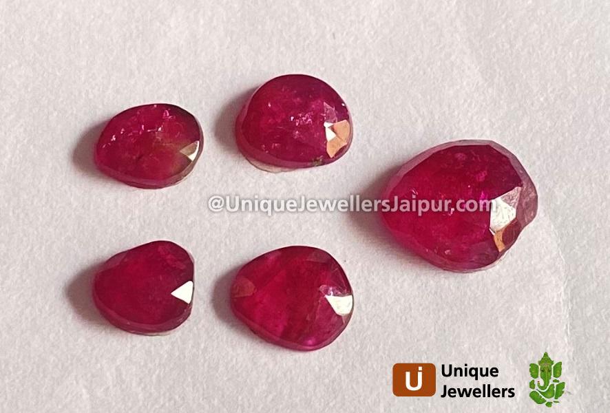 Rubelite Rose Cut Slices