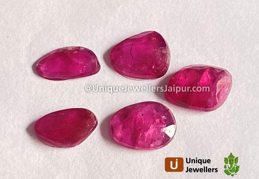 Rubelite Rose Cut Slices