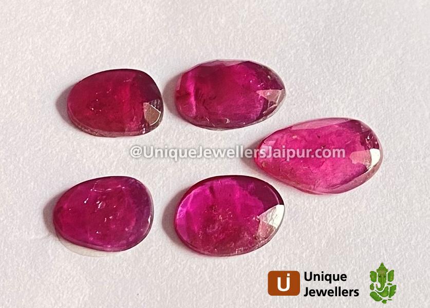 Rubelite Rose Cut Slices